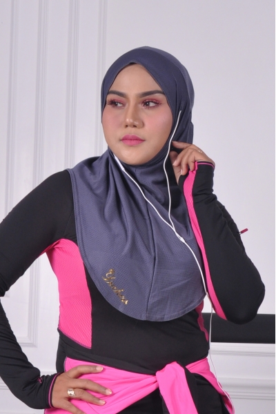 SPORT HIJAB BIG -GRAY